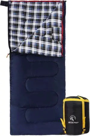 REDCAMP Cotton Flannel Sleeping Bag for Camping Backpacking, Adults Cold Weather Envelope Sleeping Bags with 2/3/4/6lbs Filling REDCAMP Cotton Flannel Sleeping Bag for Camping Backpacking, Adults Cold Weather Envelope Sleeping Bags with 2/3/4/6lbs Filling