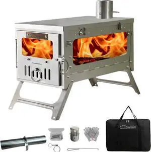 TSG Portable TA1 Titanium Tent Wood Stove for Backpacking Camping, Collapsible Hot Tent Stove Rollable Chimney Pipe Cooking Hiking (Small/Large) TSG Portable TA1 Titanium Tent Wood Stove for Backpacking Camping, Collapsible Hot Tent Stove Rollable Chimney Pipe Cooking Hiking (Small/Large)