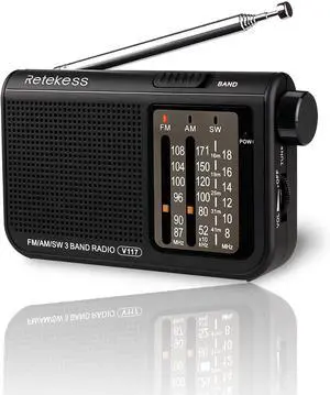 Retekess V117 Portable Radios AM FM, Shortwave Radio(Black) Retekess V117 Portable Radios AM FM, Shortwave Radio(Black)