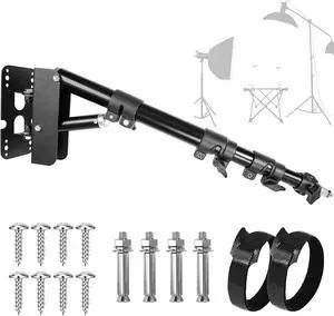 Wall Mounting Triangle Boom Arm for Ring Light, 180° Flexible Rotation Wall Mounting Triangle Boom Arm for Ring Light, 180° Flexible Rotation