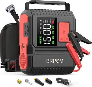 Car Jump Starter with Air Compressor, 9000A Peak 26800mah (Up to All Gas or 12.0L Diesel Engine, 50 Times) Portable160PSI Jump Starter 12V Auto Battery Jump Pack Quick Charge Car Jump Starter with Air Compressor, 9000A Peak 26800mah (Up to All Gas or 12.0L Diesel Engine, 50 Times) Portable160PSI Jump Starter 12V Auto Battery Jump Pack Quick Charge