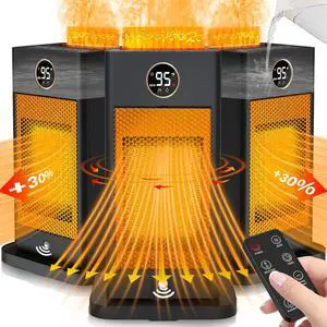 Space Heater with Humidifier, 3-in-1 Space Heaters for Indoor Use with Motion Sensor/3D Flame Effect,1500W Portable Heater for Office/Bedroom/Garage Space Heater with Humidifier, 3-in-1 Space Heaters for Indoor Use with Motion Sensor/3D Flame Effect,1500W Portable Heater for Office/Bedroom/Garage