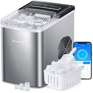 GoveeLife Smart Countertop Ice Makers, Portable Ice Maker Machine with Self-Cleaning, 6 Mins 9 Bullet Ice, 26lbs/24Hrs, Voice Remote for Home Kitchen Party Camping, with Ice Scoop Stainless Silver GoveeLife Smart Countertop Ice Makers, Portable Ice Maker Machine with Self-Cleaning, 6 Mins 9 Bullet Ice, 26lbs/24Hrs, Voice Remote for Home Kitchen Party Camping, with Ice Scoop Stainless Silver