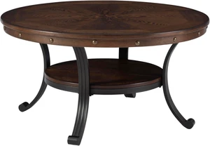 Powell Furniture Franklin Cocktail Table, Small, Multicolor,Brown/Black Powell Furniture Franklin Cocktail Table, Small, Multicolor,Brown/Black