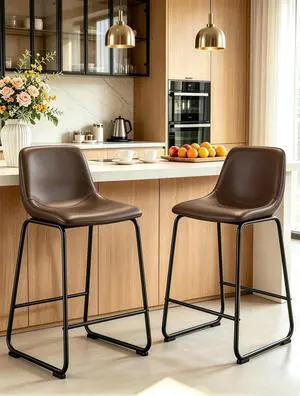 TAVR 24 inch Counter Height Stools Set of 2, Hold up to 500 lbs, Brown TAVR 24 inch Counter Height Stools Set of 2, Hold up to 500 lbs, Brown