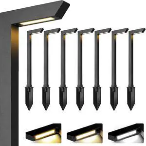 Gardencoin 3CCT LED Low Voltage Landscape Pathway Light, 12V Premium 3000K/4000K/5000K Selectable Path Lights Wired, Modern Walkway Lights Outdoor, Higher Housing with Larger Stake (19.7IN, 8 Pack) Gardencoin 3CCT LED Low Voltage Landscape Pathway Light, 12V Premium 3000K/4000K/5000K Selectable Path Lights Wired, Modern Walkway Lights Outdoor, Higher Housing with Larger Stake (19.7IN, 8 Pack)