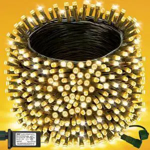 Decute 300LED Christmas String Lights Outdoor Waterproof 105FT UL Certified with End-to-End Plug 8 Modes, Warm White Indoor Starry Fairy Lights for Christmas Tree Patio Garden Wedding Party Decor Decute 300LED Christmas String Lights Outdoor Waterproof 105FT UL Certified with End-to-End Plug 8 Modes, Warm White Indoor Starry Fairy Lights for Christmas Tree Patio Garden Wedding Party Decor