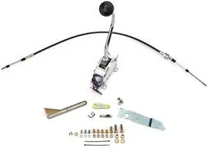 ES Shifter GM 4L60E Chro me 16in Mush Black Knob ES Shifter GM 4L60E Chro me 16in Mush Black Knob