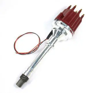 DIST BILLET CHEVY NON/VAC RED DIST BILLET CHEVY NON/VAC RED