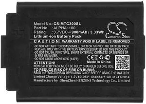 Cameron Sino Battery for 3M TAC300, TAC300-OTH, TAC500 PN:3M ALPHA1100 900mAh / 3.33Wh