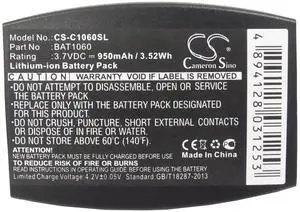 Cameron Sino Battery for 3M C1060, C1060 Wireless Intercom, RF1060, T-1, T-1 Drive-Thru headsets, XT-1 PN: BAT1060, CP-SN3M, XT-1 950mAh / 3.52Wh Cameron Sino Battery for 3M C1060, C1060 Wireless Intercom, RF1060, T-1, T-1 Drive-Thru headsets, XT-1 PN: BAT1060, CP-SN3M, XT-1 950mAh / 3.52Wh