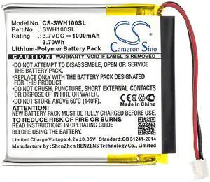 Cameron Sino Battery for Sony WH-1000MX4, WH-1000xM3, WH-CH710N/B PN: 1588-0911, LIS1662HNPC, SM-03, SP 624038 1000mAh