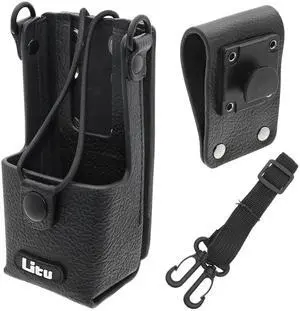 Two-Way Radio Case Leather Case with 3" Fixed Loop D-Ring for Motorola  RLN5383A