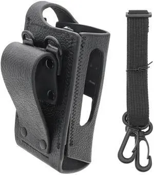 Two-Way Radio Case Leather Case with 3" Fixed Loop D-Ring for PMLN5863, PMLN5863A