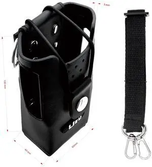 Two-Way Radio Case Leather Case with 3" Fixed Loop D-Ring for Motorola GP3188 XIR, GP3688, P3688
