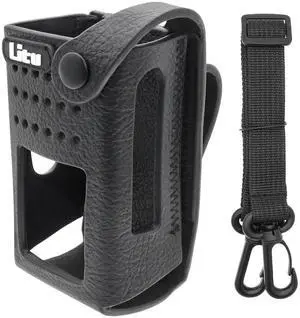 Two-Way Radio Case Leather Case with 3" Fixed Loop D-Ring for Motorola DP3000e, DP3441, DP3441e, DP3661, DP3661E, XiR E8600, XiR E8608, XiR E8608i, XiR E8628i, XiR E8668, XiR P8600