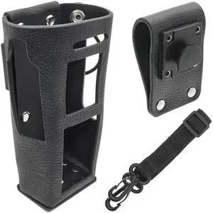 Two-Way Radio Case Leather Case with 3" Fixed Loop D-Ring for Motorola  NNTN8570, NNTN8570A, NNTN8570B