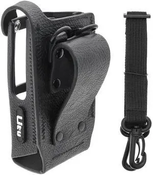 Two-Way Radio Case Leather Case with 3" Fixed Loop D-Ring for Motorola R7 PN:Motorola PMLN8299, PMLN8299A