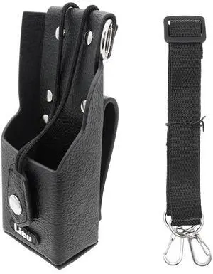 Two-Way Radio Case Leather Case with 3" Fixed Loop D-Ring for Motorola NTN8293, NTN8294, Tetra MTP200, NTN8294BR, NTN8297, NTN8297A, NTN8297AR, NTN8297B, NTN8923, NTN8923AR, RNN4007AR