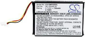 Cameron Sino Battery for Garmin 010-11925-10, Drive 60, Drive 61, Pro 70 dog training, Pro 70 Receiver, PT 10, PT 5, Sport Pro Transmitter, TB 10 750mAh