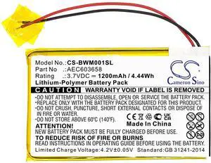 Cameron Sino Battery for BW GasAlert Micro Clip XL, Gasalert Microclip Gas Detecto, MCXL-MPCB1, MC-XW00, MC-XW00-Y, MC-XW00-Y-CN-00 1200mAh