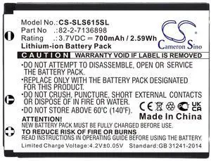 Cameron Sino Battery for SteelSeriesArctis Nova Pro,61527 PN:SteelSeries 82-2-7136898 700mAh / 2.59Wh