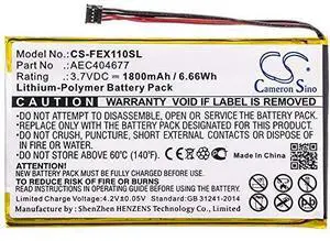 Cameron Sino Battery for Fiio FX1221, X1 ii PN:Fiio AEC404677 1800mAh / 6.66Wh