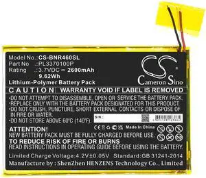 Cameron Sino Battery for Barnes & Noble BNTV450, BNTV460, Nook 7, Nook 7" 2016 PN:Barnes & Noble PL3370100P 2600mAh / 9.62Wh