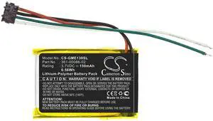 Cameron Sino Battery for Garmin 3LA037240, Edge 130 PN:Garmin 361-00086-02 150mAh / 0.56Wh