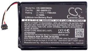 Cameron Sino Battery for Garmin 010-01531-00, DriveAssist 50 LMT-D, Driveluxe 50 LMTHD PN:Garmin 361-00056-21 750mAh / 2.78Wh