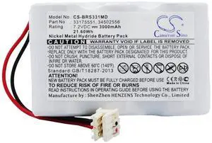 Cameron Sino Battery for B.Braun McGaw Vista Basic Infusion Pum, Vista Basic, Vista Basic Infusion Pump PN:B.Braun 33175551, 34502556, OM11443 3000mAh / 21.60Wh