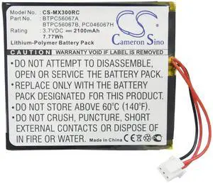 Cameron Sino Battery for URC MX-3000, MX-3000i,  Crestron MT-1000C MiniTouch Wireless Handheld Touchpanel  C2N-DAP8  CNAMPX-16X60  CNX-PAD8A  STX-1700C  TPS-4L  MT-1000c  MT-1000C-DS  MT-100 2100mAh