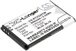 Cameron Sino Battery for Retevis DT22, RT15, RT19, RT22, RT22S, RT619, RT622 PN:Retevis BL19, BL22 950mAh / 3.52Wh