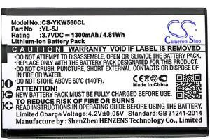 Cameron Sino Battery for Yealink One Talk IP DECT, W56H, W56h/p, W56P, W60P PN:Yealink W56-BATT, YL-5J 1300mAh / 4.81Wh