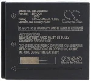 Cameron Sino Battery for Leica X1 PN:Leica 18706, BP-DC8, EA-DC-8 1400mAh