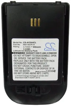 Cameron Sino Battery for Innovaphone IP62, IP63,  Alcatel omnitouch 8128  omnitouch 8118   Ascom 9d62  i62 Messenger  D62  i62 Protector  i62  i62 Talker  D62 DECT  DH4-ACAB  900mAh