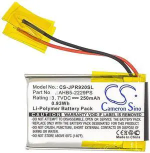 Cameron Sino Battery for Jabra Pro 900, Pro 920, Pro 923, Pro 930, Pro 935 PN:Jabra AHB5-2229PS 250mAh / 0.93Wh