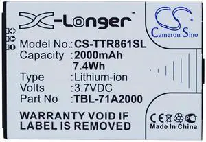 2000mAh Battery for TP-Link M5250 ver 1.0, M5350, M7200, M7200 ver 1.0, M7300, M7350 Ver 5, M7350 Ver 5.1, TL-M5350, TL-M7300, TL-TR761, TL-TR861 PN:TP-Link TBL-71A2000