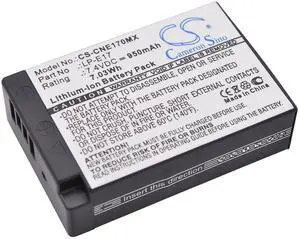 CS Battery for 200D, 750D, 760D, 770D, 800D, Kiss X8i, M3, M5, M6, Rebel T6i, Rebel T6s PN: LP-E17 950mAh / 7.03Wh