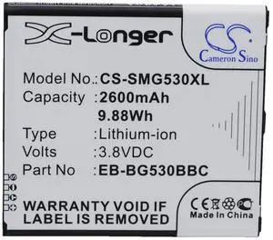 Cameron Sino battery for Samsung Galaxy Grand Prime  SM-G5308  SM-G5308W  SM-G5309  SM-G5309W  SM-G530Y  SM-G530H  SM-G5306W  Galaxy Gran Prime Duos TV  Galaxy J5 2600mAh / 9.88Wh