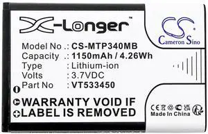 Cameron Sino Battery for Motorola Ease 34, Ease 35, Ease 44 PN:Motorola VT533450 1150mAh / 4.26Wh