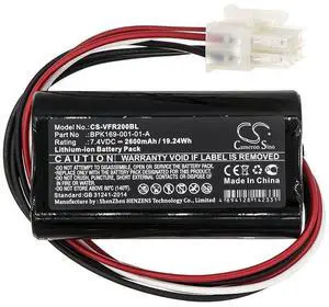 Cameron Sino Battery for Verifone PCA169-001-01, PCA169-404-01-A, Ruby 2, Ruby CI PN:Verifone BPK169-001-01-A, BPK182-001 2600mAh