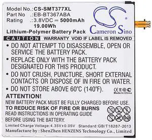 Cameron Sino Battery for Samsung Galaxy Tab 5, SM-T375L, SM-T377A, SM-T377P, SM-T377V, SM-T377W, SM-T380, SM-T385, SM-T385C, SM-T385K 5000mAh