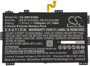 Cameron Sino Battery for Samsung Galaxy Tab S4 10.5 2018, Galaxy Tab S4 10.5 2018 TD-LTE, Galaxy Tab S4 10.5 LTE, SM-T830, SM-T835 7300mAh