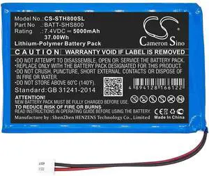 Cameron Sino Battery for Siglent SHS1000, SHS800 PN:Siglent BATT-SHS800 5000mAh / 37.00Wh