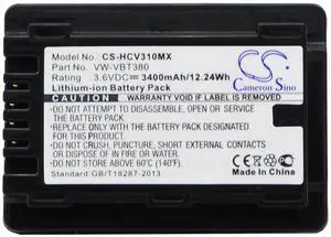 battery for  HC-250EB, HC-550EB, HC-727EB, HC-750EB, HC-770EB, HC-989, HC-V110, HC-V110GK, HC-V110MGK, HC-V130, HC-V210, HC-V210GK, HC-V210M, HC-V210MGK, HC-V270, HC-V520, HC-V520GK, HC-V520M, HC-V520