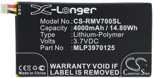 battery for  Elipsis QMV7A 7in, Elipsis QMV7B, Ellipsis MV7A, Ellipsis QMV7A 8GB