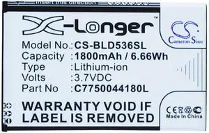 battery for  D030, D030L, D030U, D030UX, D536, D536L, D536U, D536X, Dash M, Studio 5.0C, Studio 5.0CE, Studio 5.0e