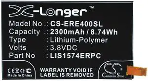 Cameron Sino battery for  Altair Maki, E2003, E2006, E2033, E2043, E2053, E2104, E2105, E2114, E2115, E2124, Xperia A2, Xperia A2 SO-04F, Xperia E4, Xperia E4 Dual, Xperia E4 Dual HSPA, Xperia E4g,