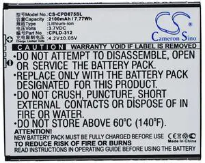 Cameron Sino battery for  yureka PN:  CPLD-312, CPLD-342, CPLD-351
4900mAh / 18.87Wh